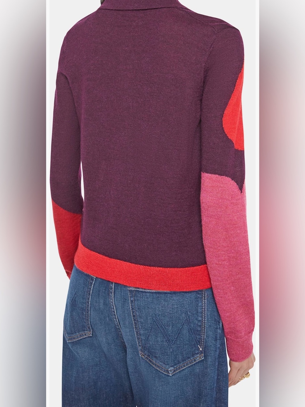 MOTHER The Racquet Abstract Print Alpaca Cardigan - Picture 2 of 9